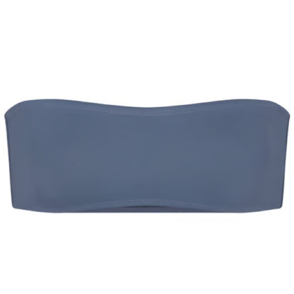 Skims Swim Micro Bandeau Bikini Top, Denim Wash, 3X - New - Picture 9 of 11